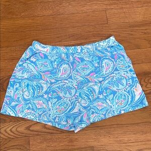 Lilly Pulitzer girls blue & pink print cotton shorts, XL